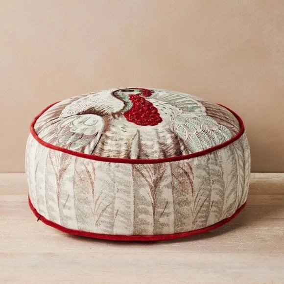 NWT 2023 John Derian 16" Round  Turkey Pillow - Picture 3 of 8